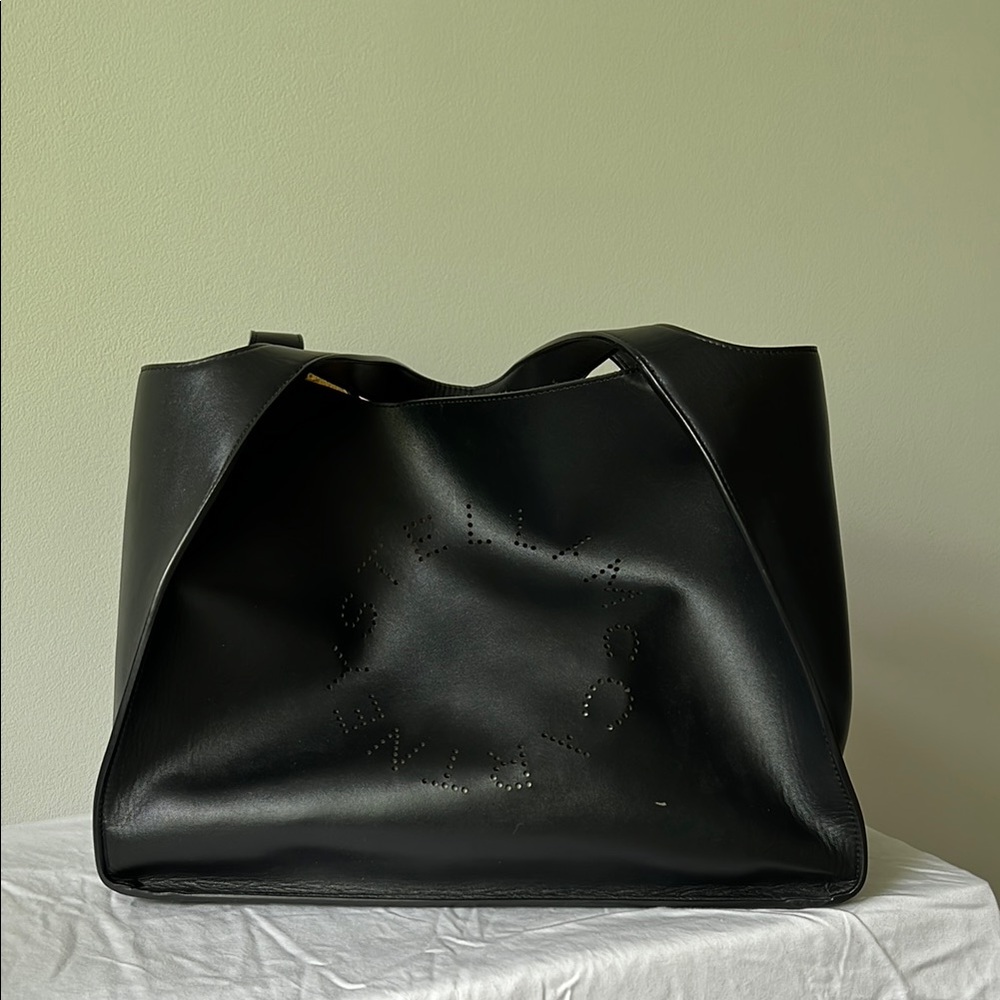 Stella McCartney Black Logo Tote Bag